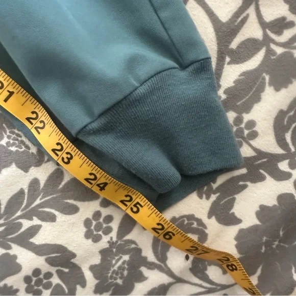 Mandala Teal Jogger Cargo Scrub Pants EUC Size MP - Picture 2 of 5